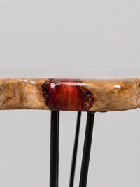Wood Red Resin Coffee Table