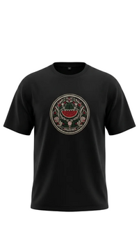 Black Embroidered T-Shirt