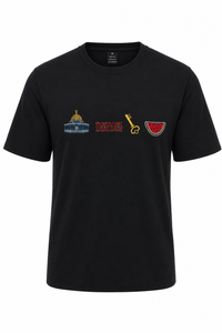 Black Embroidered T-Shirt