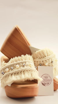 Medical Creme Macrame Sandals