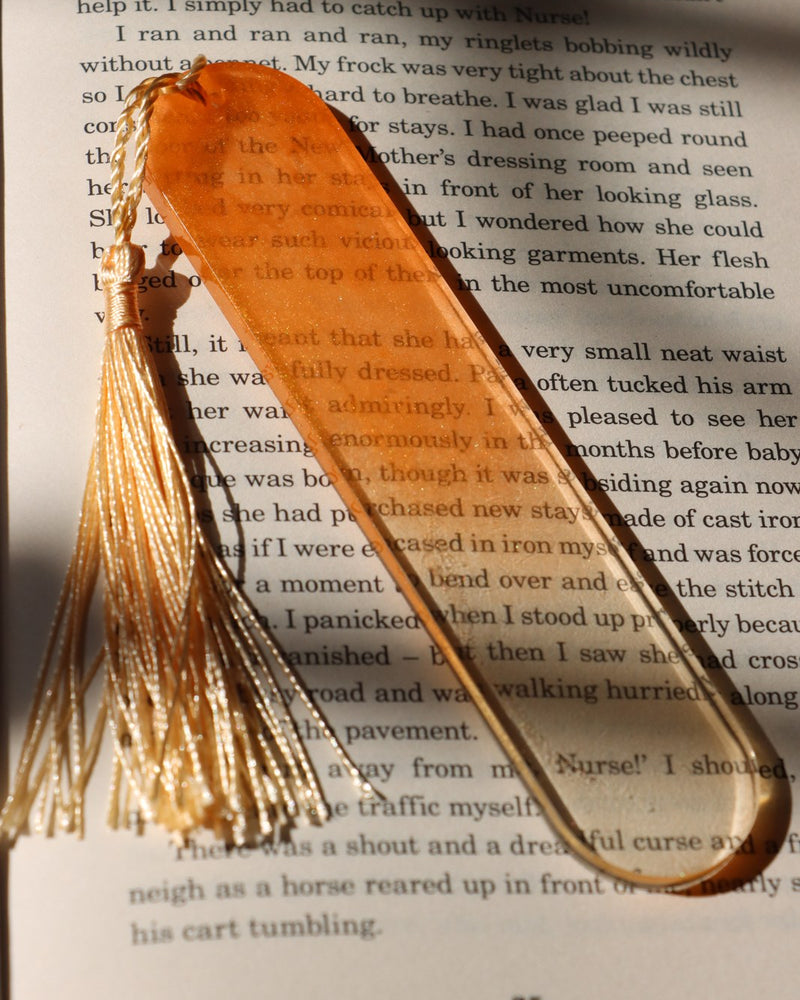 Resin Bookmark - Orange
