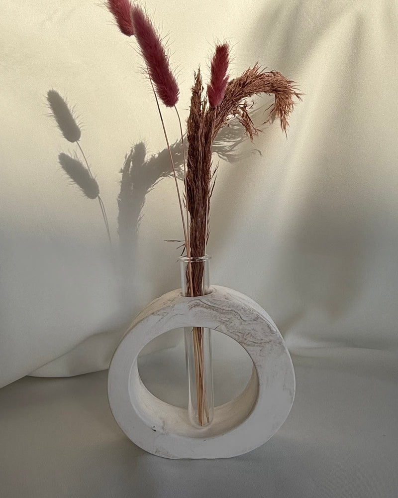 Round Vase with Acrylic Base