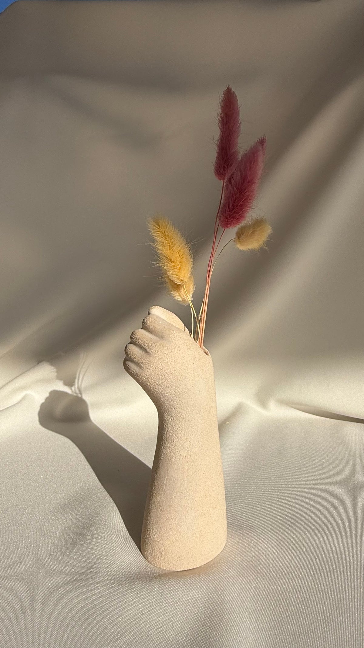 Hand Sculpture - beige sand blend concrete