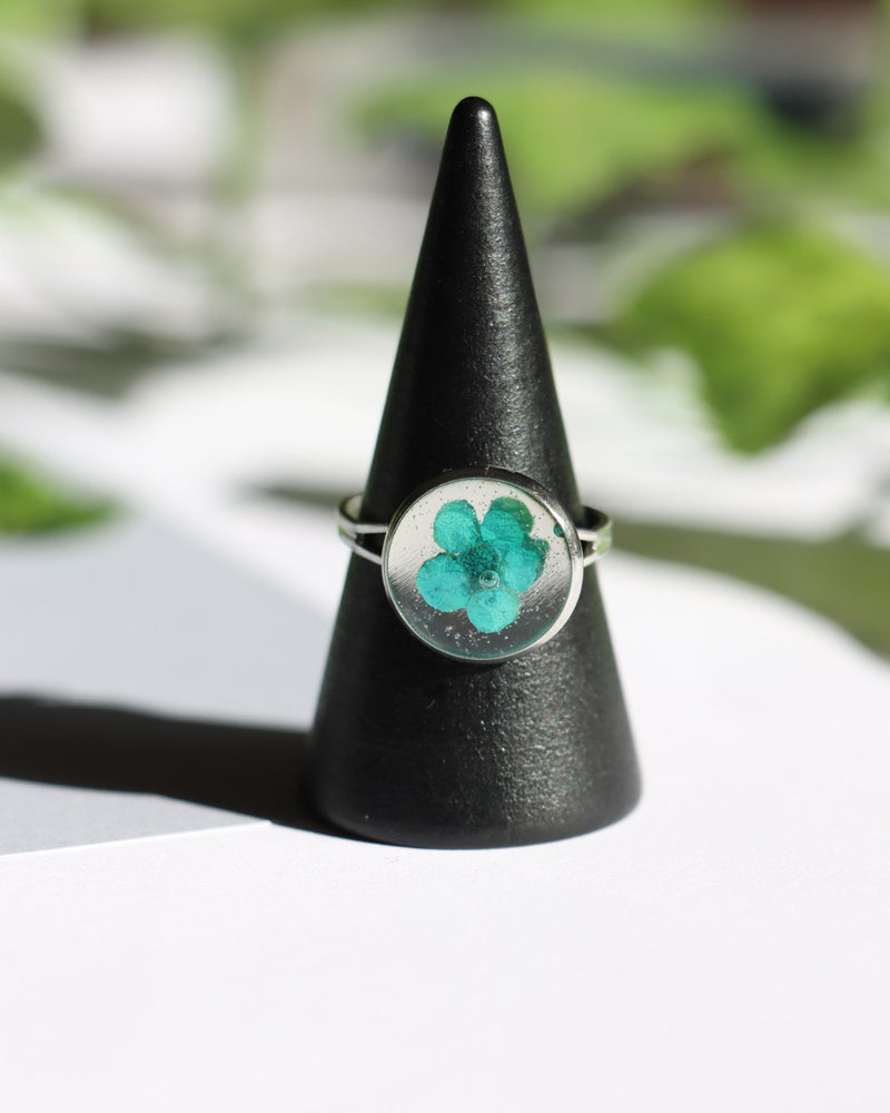 Resin Ring - Indigo Flower