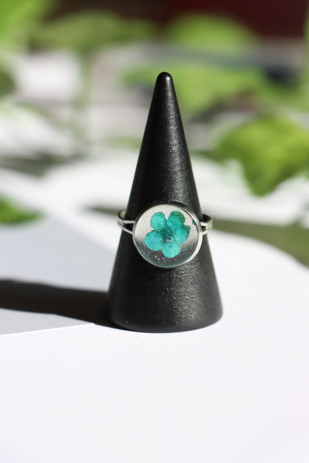 Resin Ring - Indigo Flower