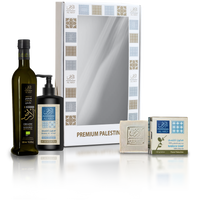 Gift Set ( 500ml Organic extra virgin olive oil , 250ml liquid Nabulsi soap, 125g Nabulsi soap bar)