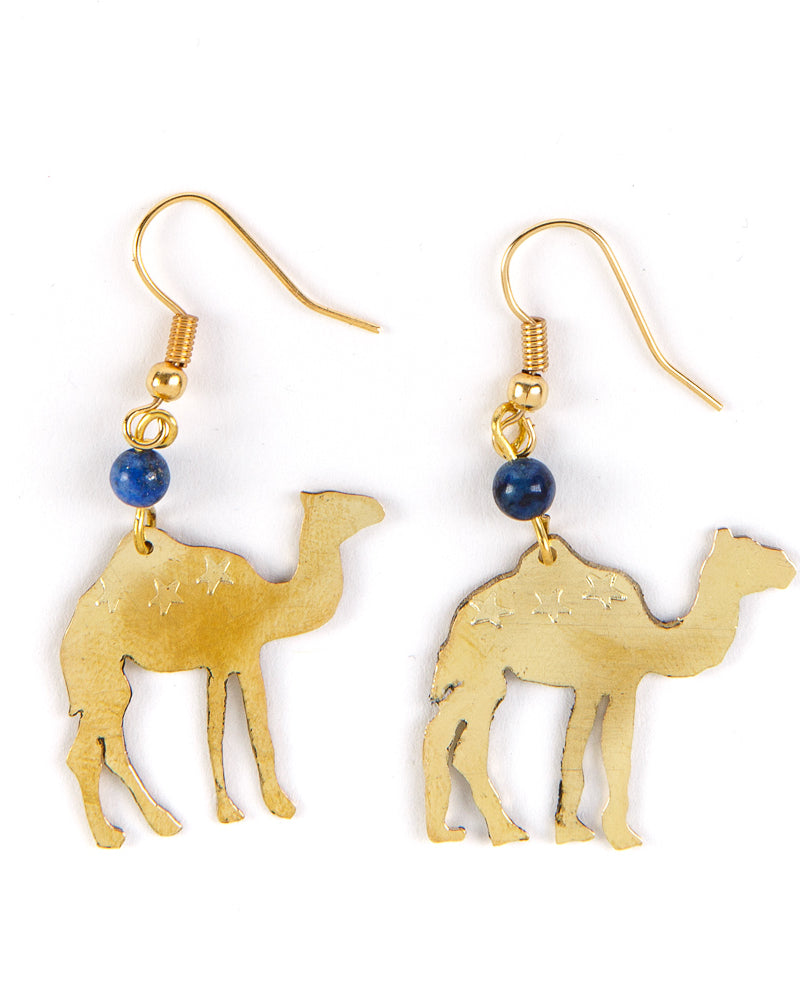 Camel Earring - Lapis Lazuli
