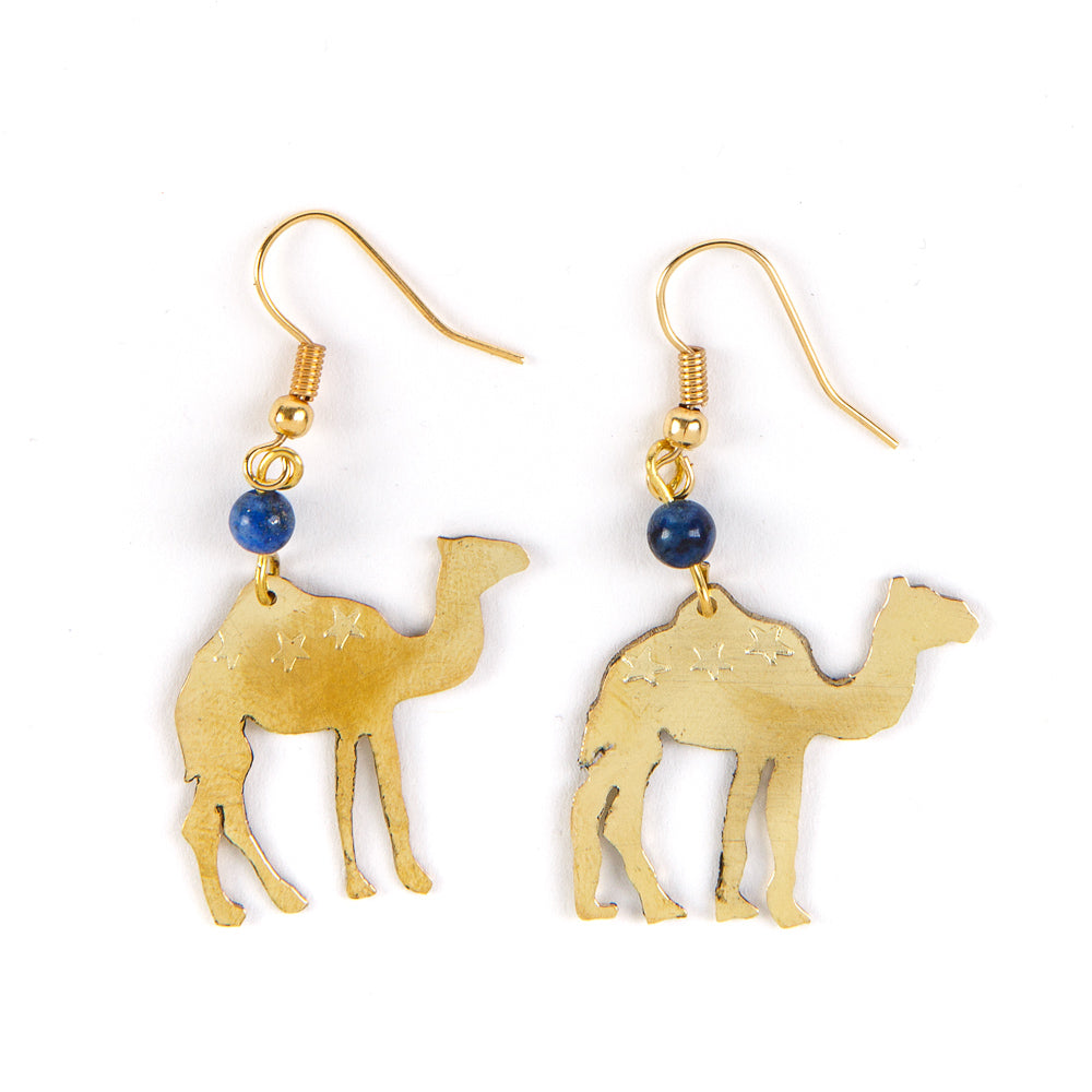 Camel Earring - Lapis Lazuli