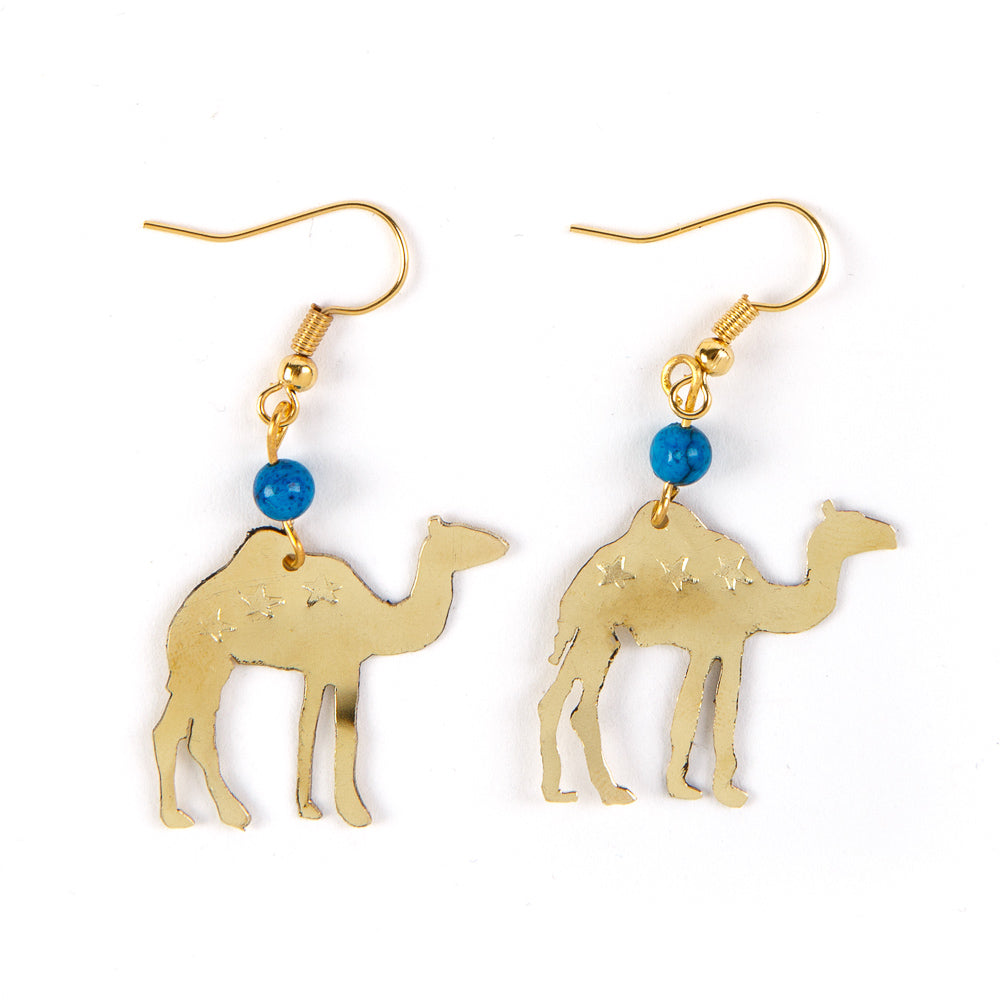 Camel Earring - Turquoise