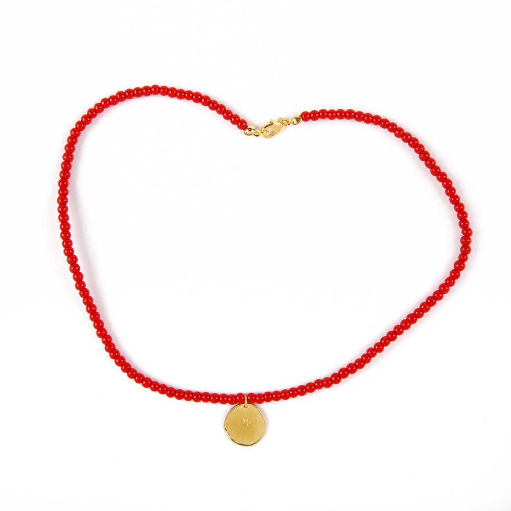 Shams Necklace - Coral