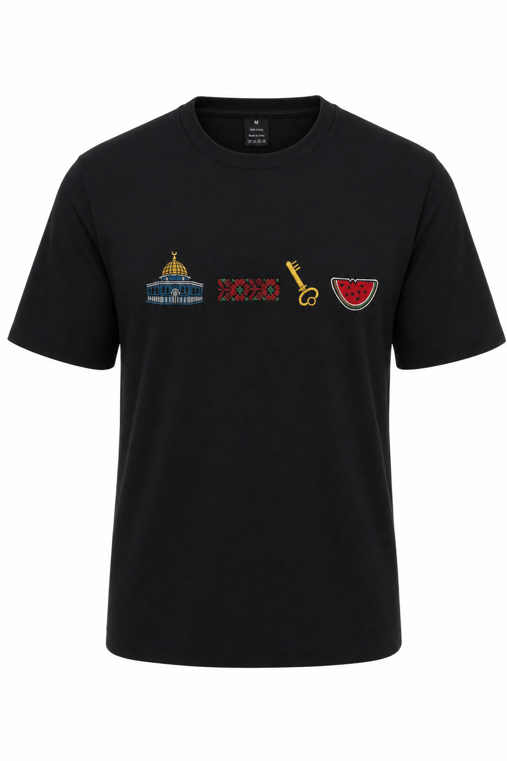 Black Embroidered T-Shirt