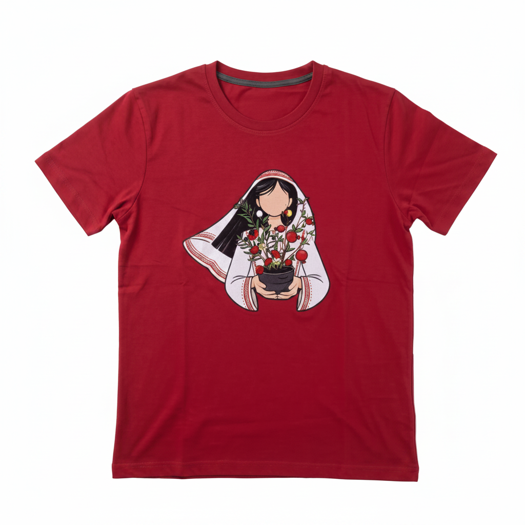 Red Embroidered T-shirt