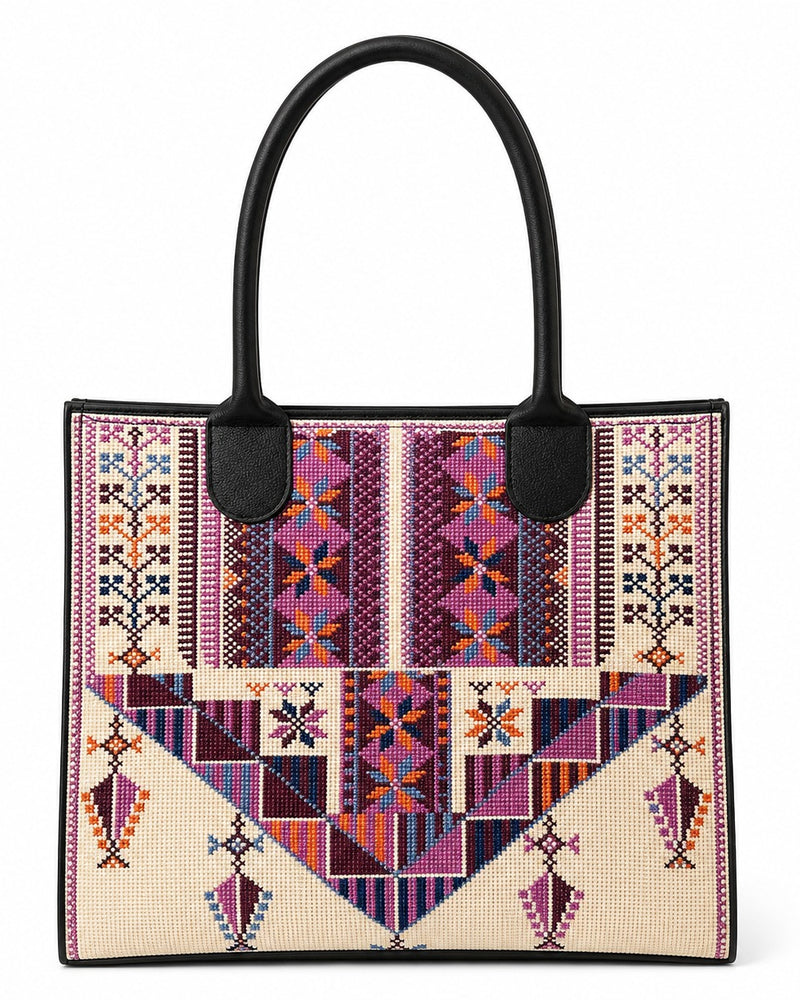 Wild Iris – Purple Tatreez Tote