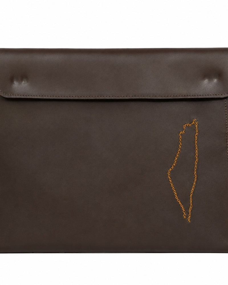 Map of Return – Leather Laptop Sleeve