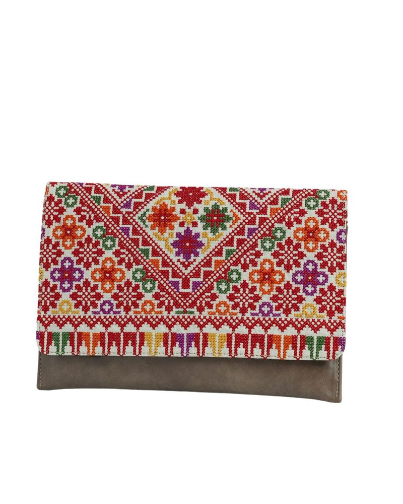 Tatreez Envelope Clutch – Multicolor