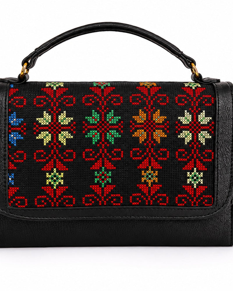 Tatreez Top-Handle Bag – Tree of Life
