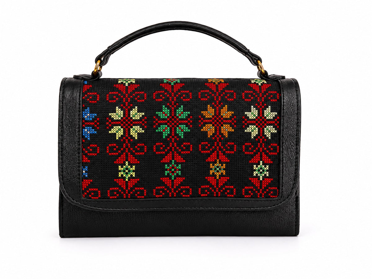 Tatreez Top-Handle Bag – Tree of Life