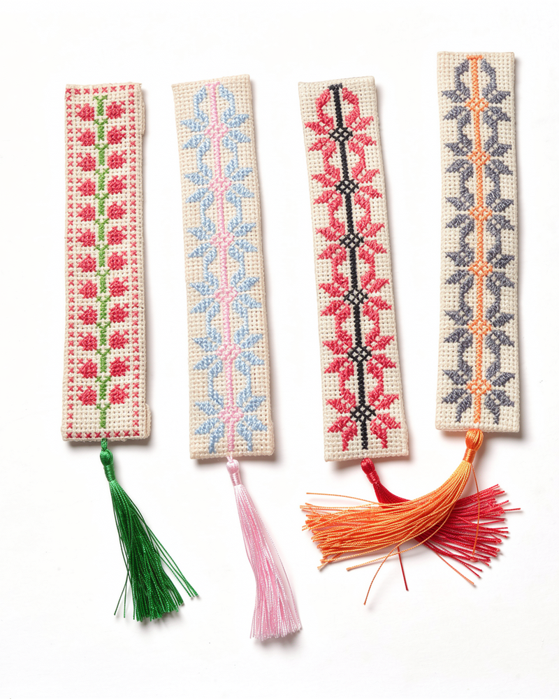 Tatreez Cross-Stitch Bookmarks