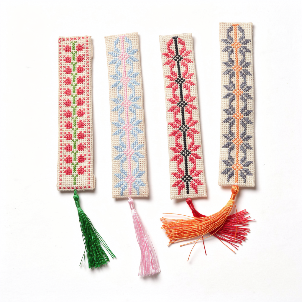 Tatreez Cross-Stitch Bookmarks