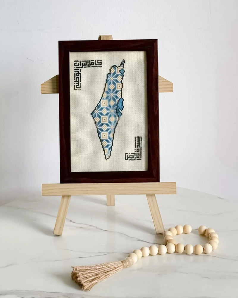 Palestinian Map Cross-Stitch Art Painting