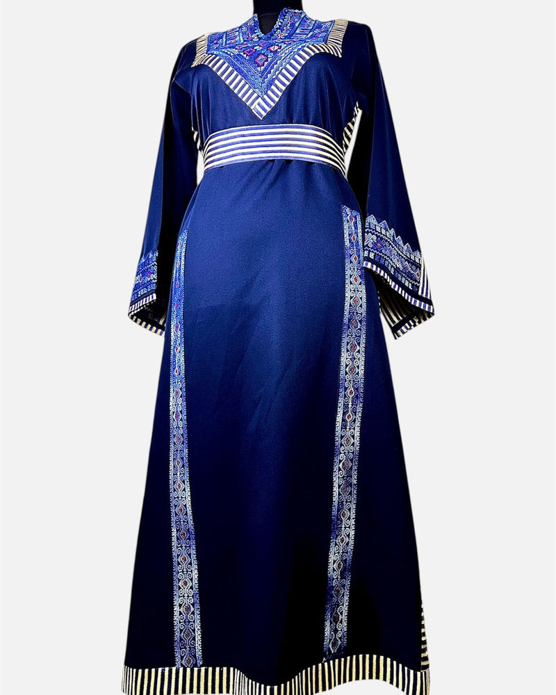 Sama – Royal Blue & Silver Thobe