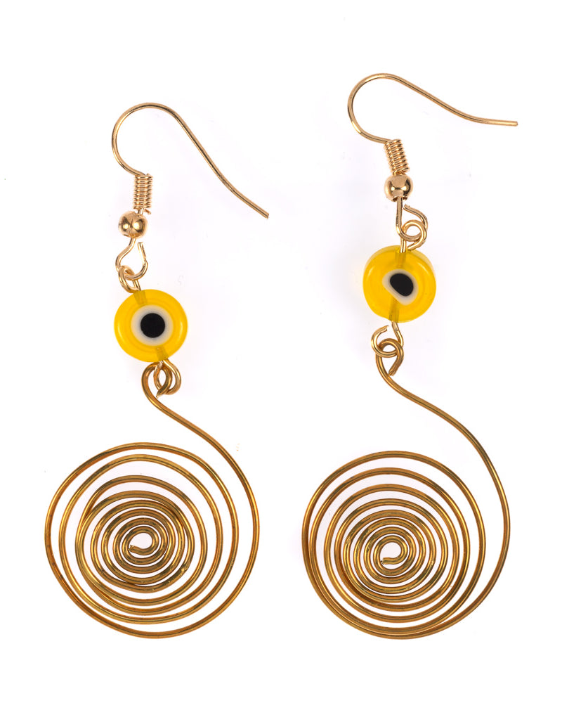 Evil Eye Earring - Yellow