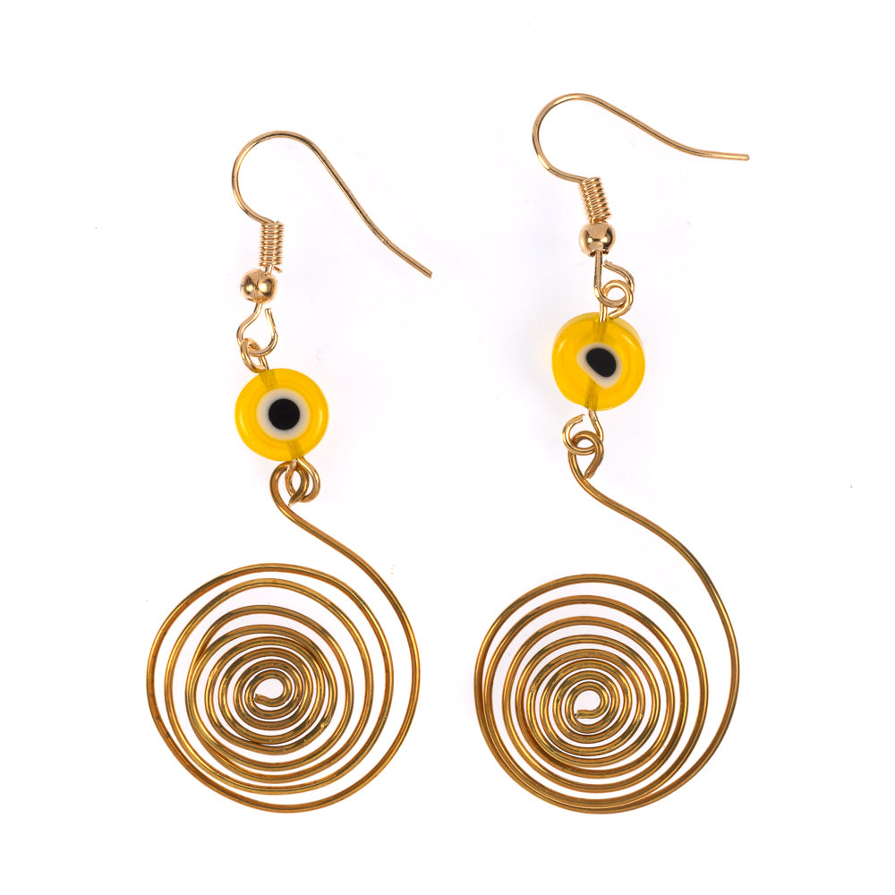 Evil Eye Earring - Yellow