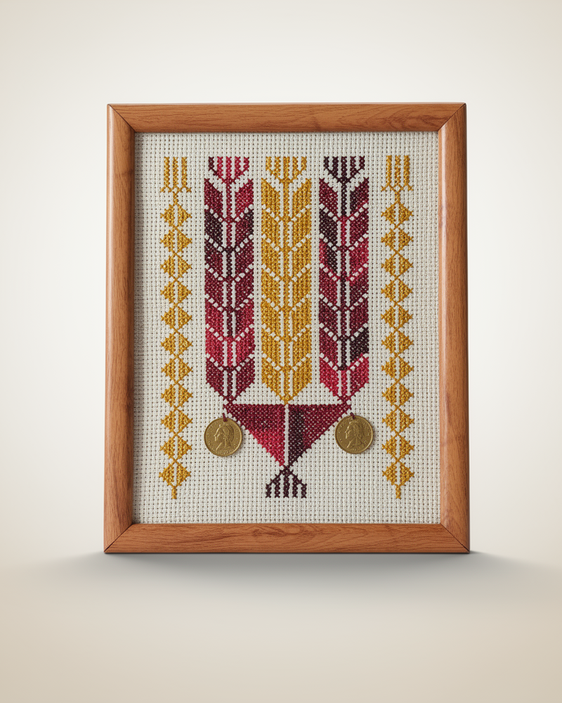 Shamadan (Candlestick) Tatreez Wall Panel