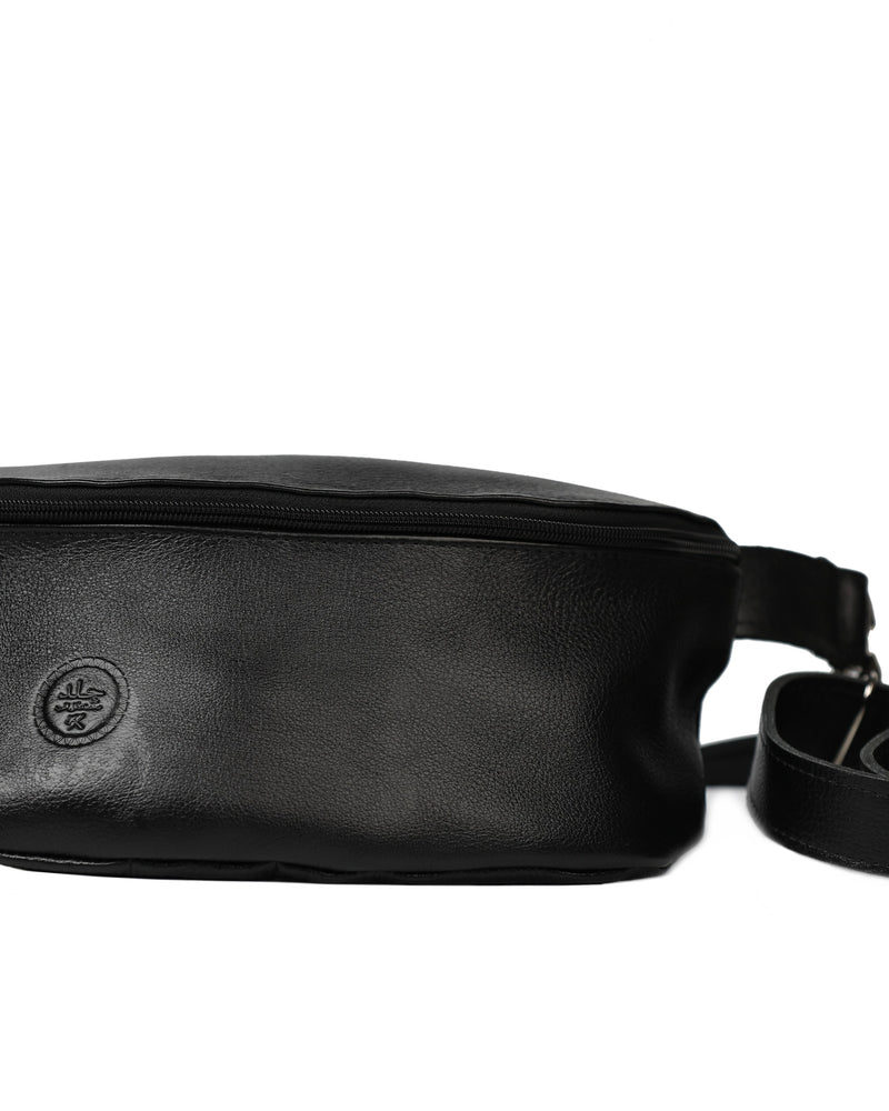 Leather Fanny Pack - Black