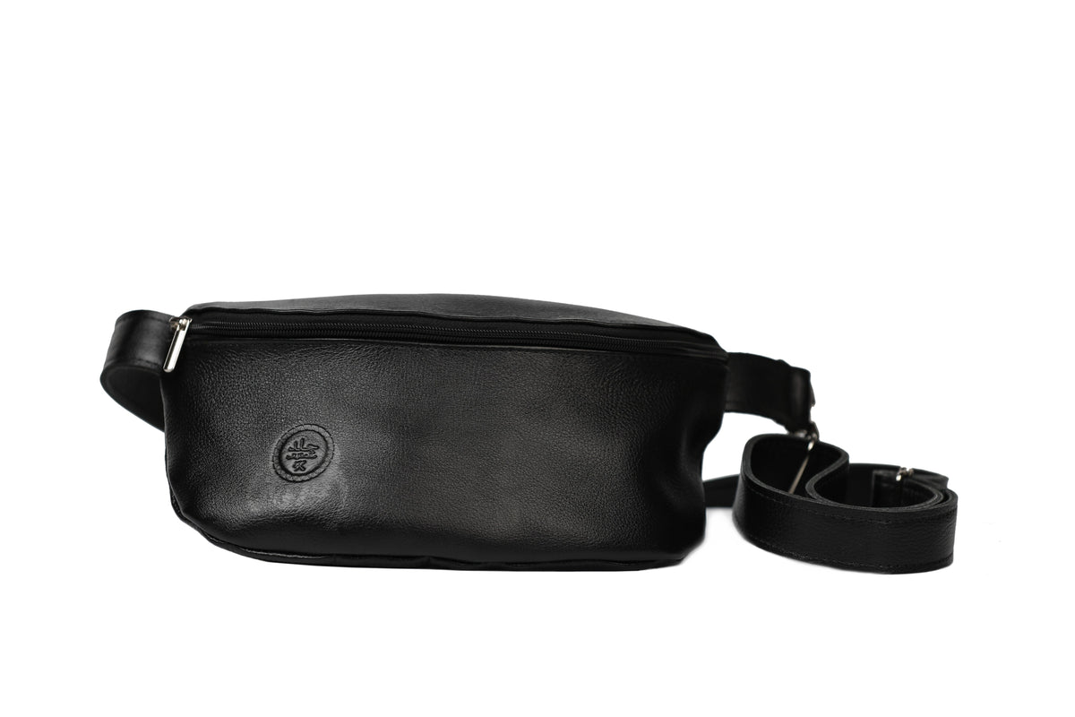 Leather Fanny Pack - Black