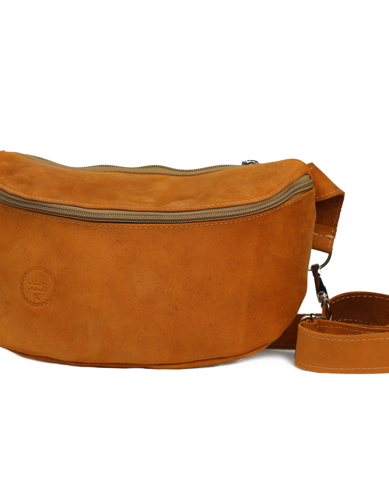 Leather Fanny Pack - Camel