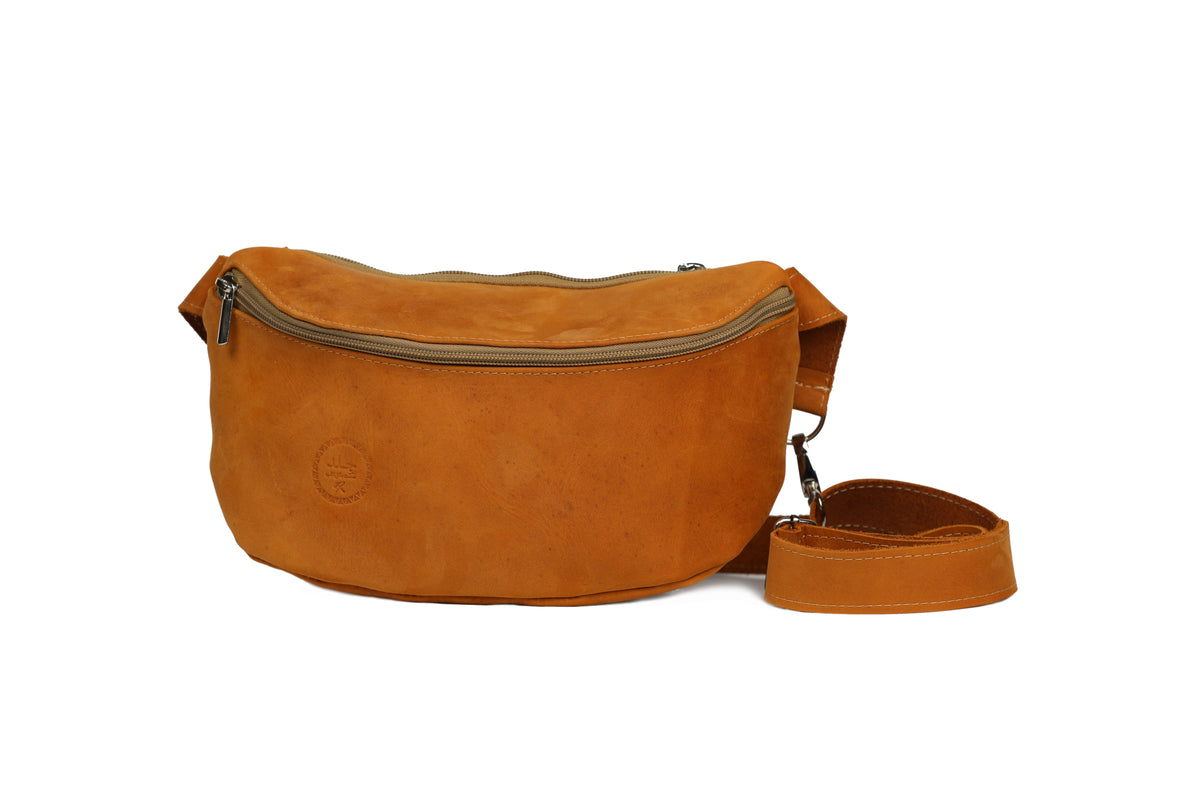 Leather Fanny Pack - Camel