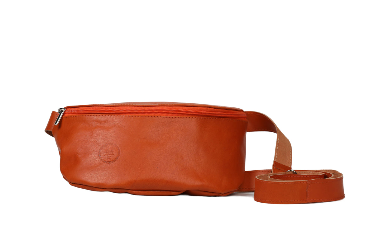 Leather Fanny Pack - Cognac