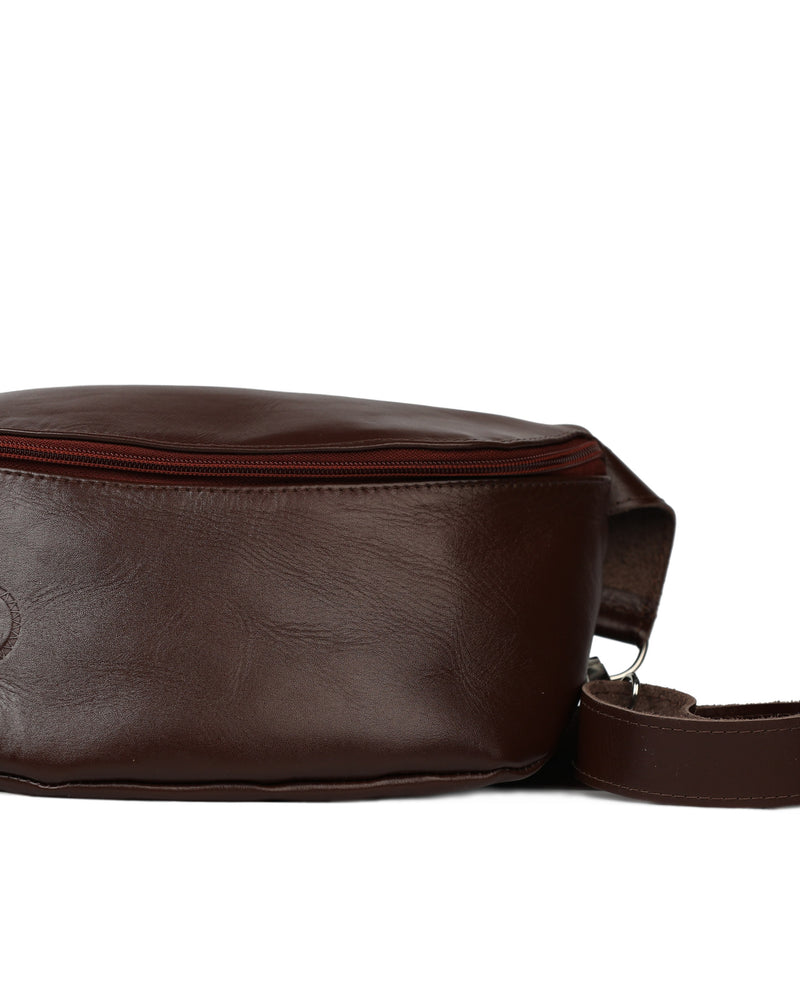 Leather Fanny Pack - Dark Brown