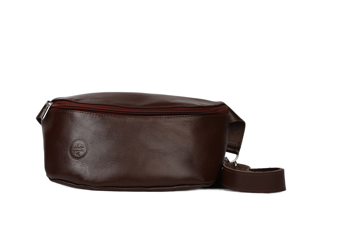 Leather Fanny Pack - Dark Brown