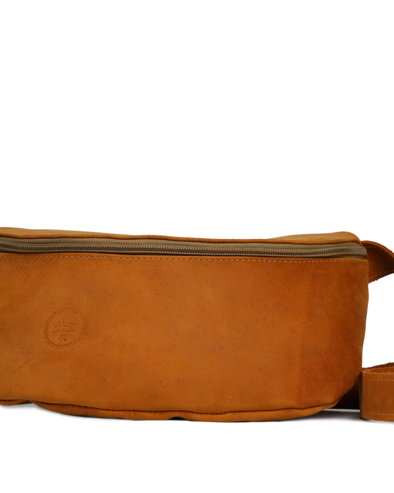 Leather Fanny Pack - Tan Suede