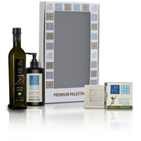 Gift Set ( 500ml Organic extra virgin olive oil , 250ml liquid Nabulsi soap, 125g Nabulsi soap bar)