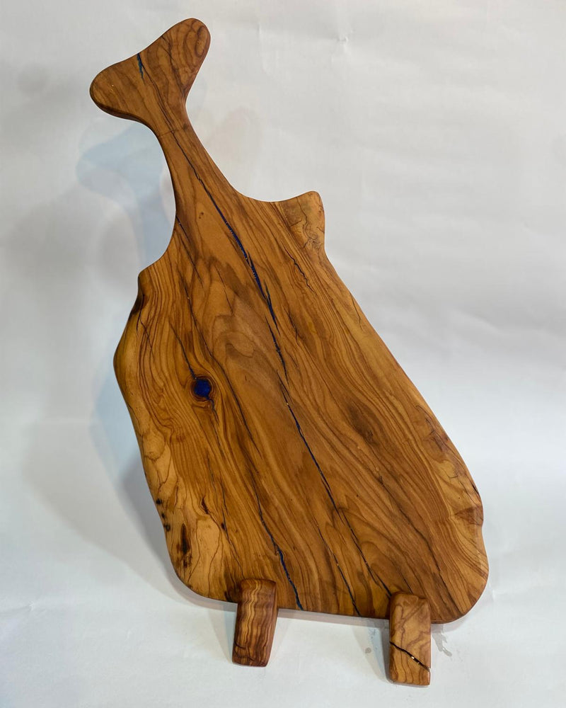 Olivewood Cutting Board – Blue Resin River