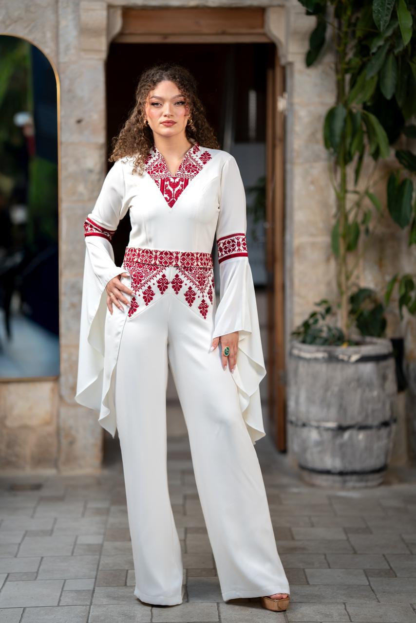 White Tatreez Jumpsuit