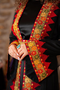 Black & Gold Tatreez Abaya