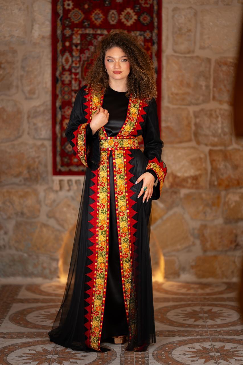 Black & Gold Tatreez Abaya