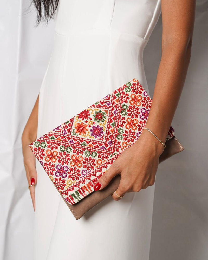 Floral Tatreez Clutch