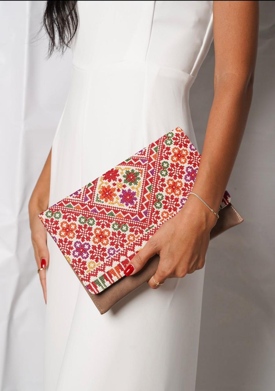Floral Tatreez Clutch