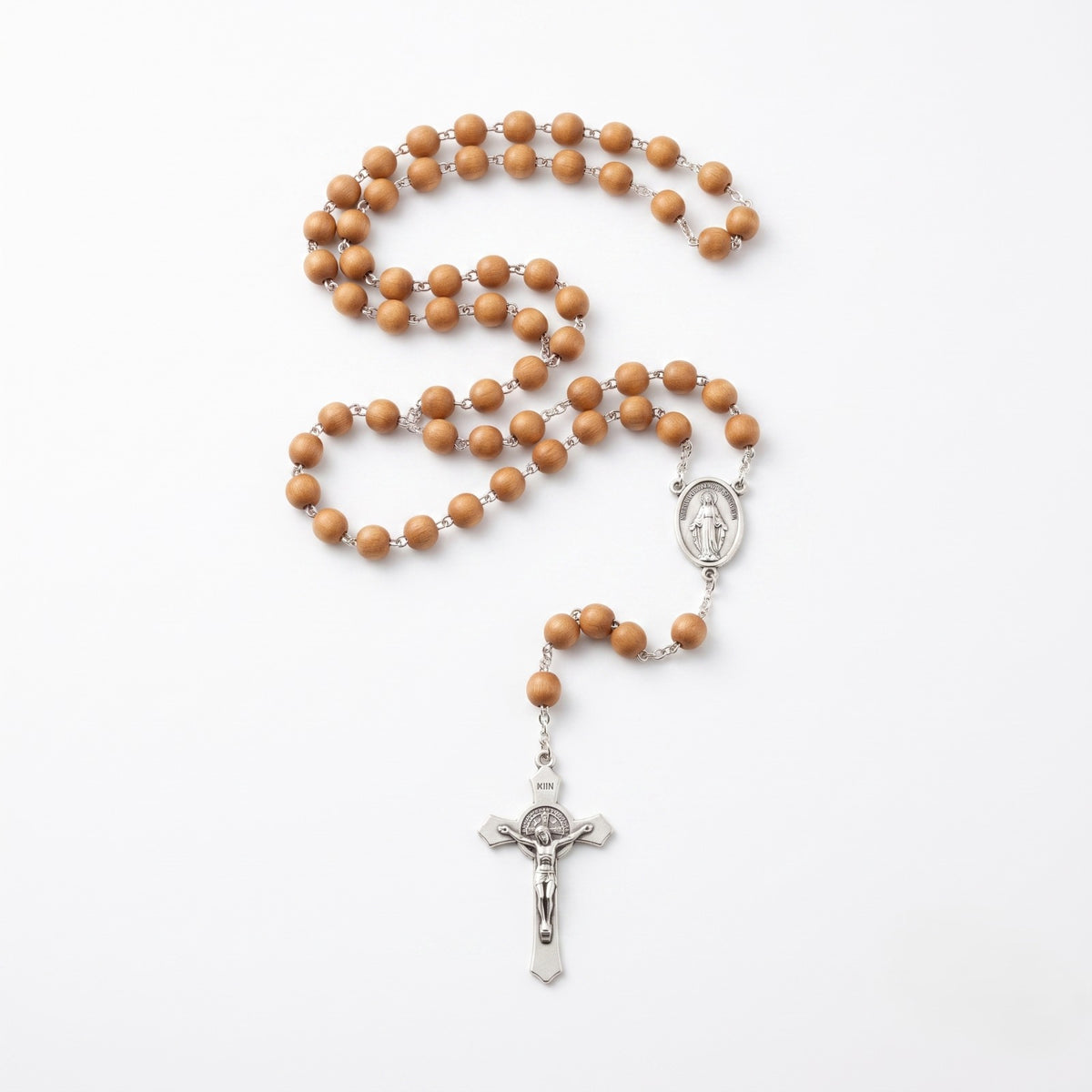Wooden Rosary – Miraculous Medal