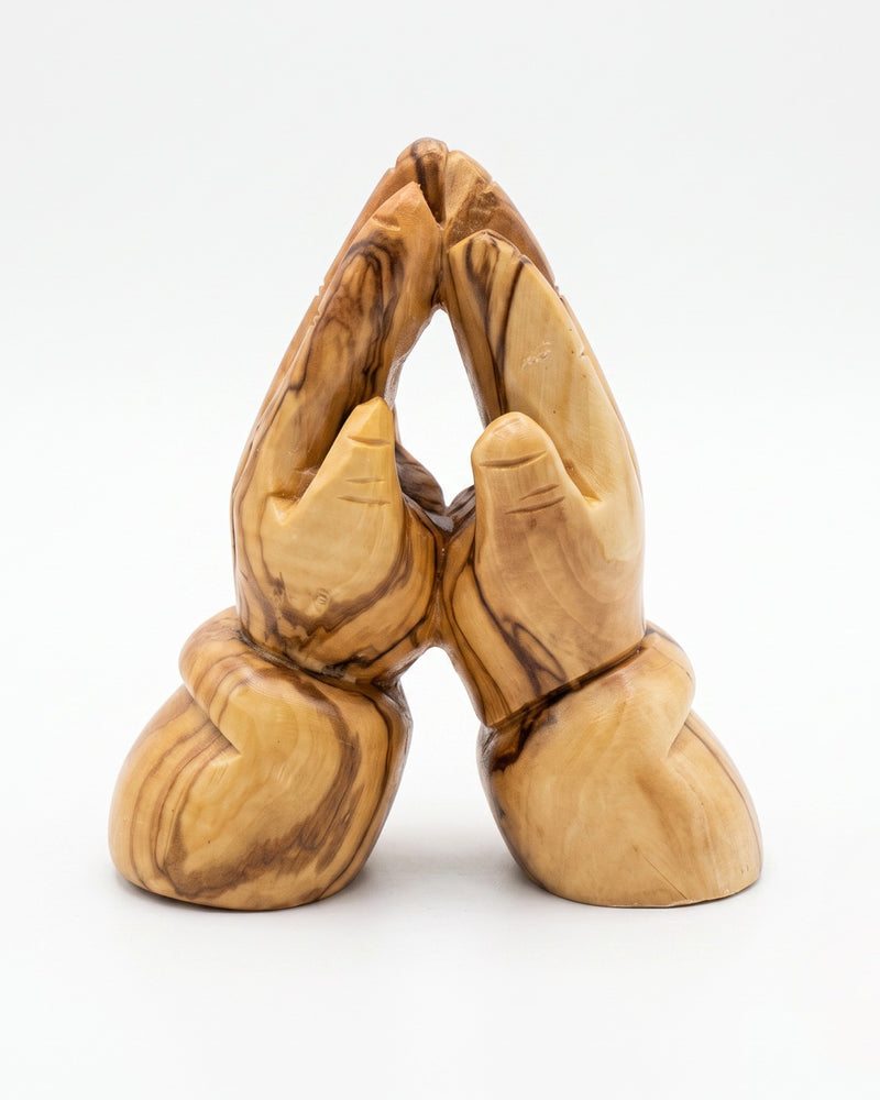 Olivewood Praying Hands Sculpture