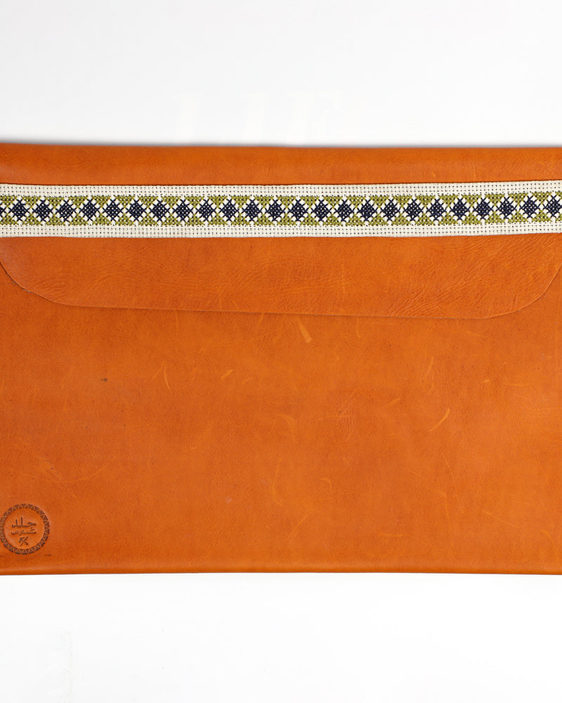 Leather Laptop Sleeve - Camel