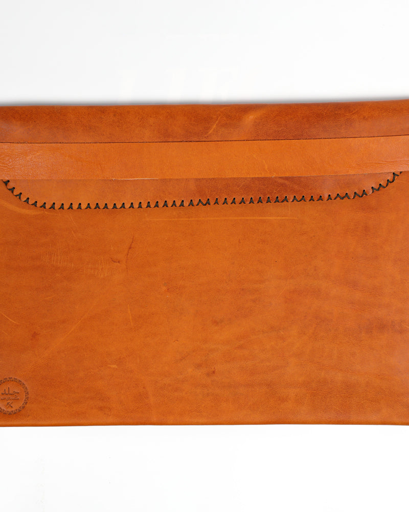 Leather Laptop Sleeve - Cognac