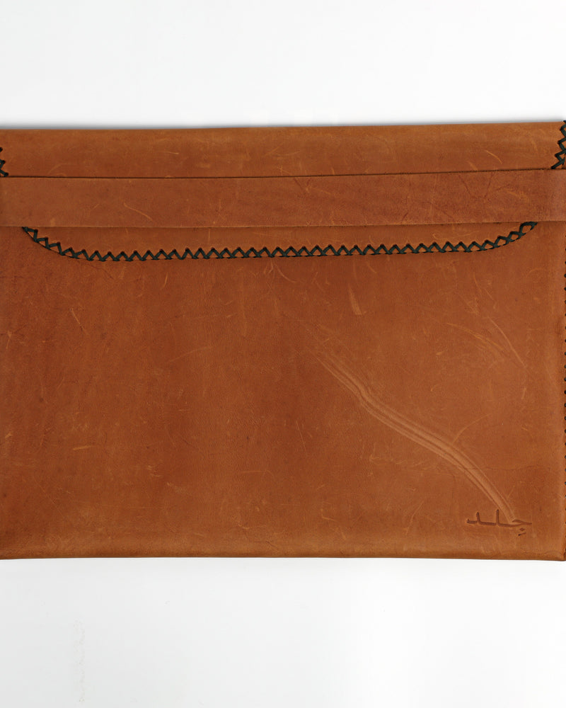 Leather Laptop Sleeve - Tan