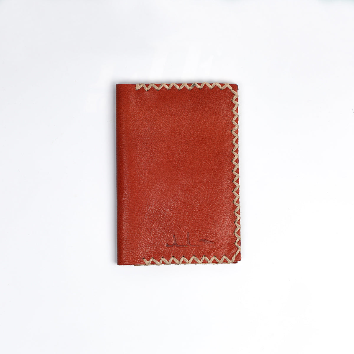 Leather Passport Holder - Red